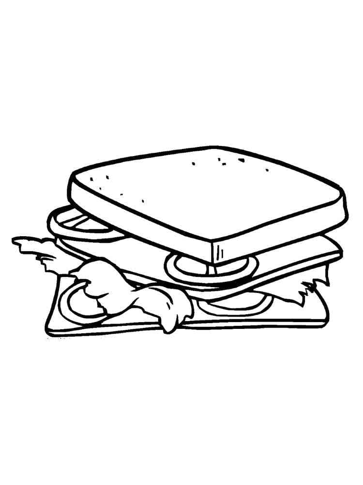 Sandwich Gratuit Pour les Enfants coloring page