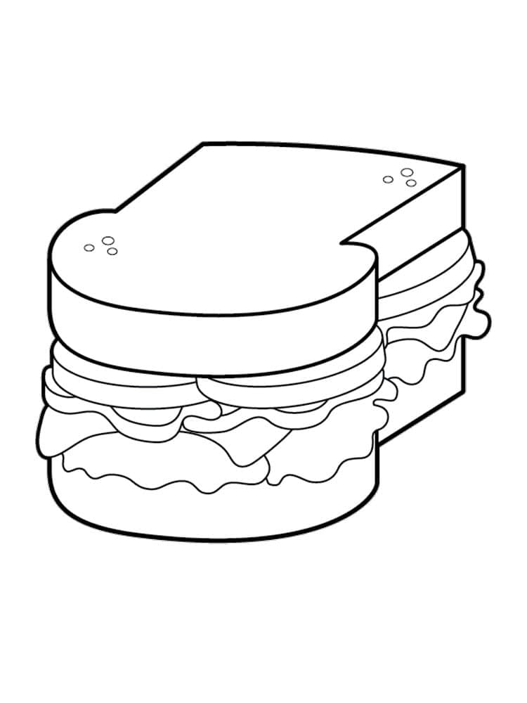 Sandwich Normal coloring page