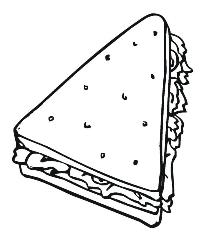 Coloriage Sandwich Pour Enfants