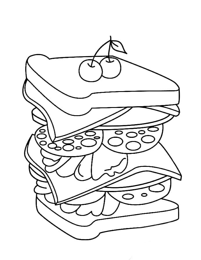 Sandwich Pour les Enfants coloring page
