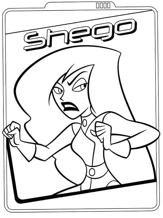 Shego coloring page