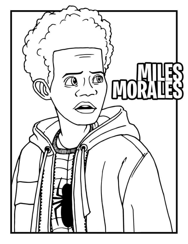 Coloriage Spider Man Miles Morales