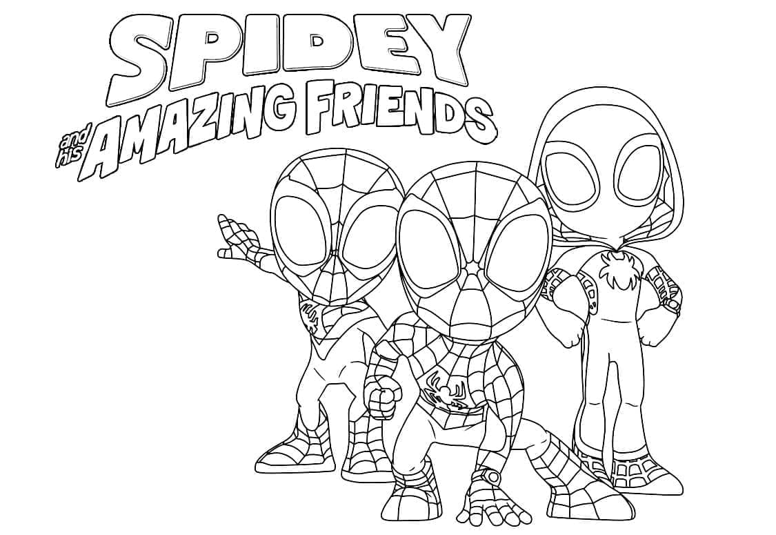 Spidey et Ses Amis Extraordinaires Gratuit Pour les Enfants coloring page