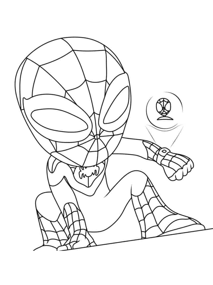 Spidey Peter Parker coloring page