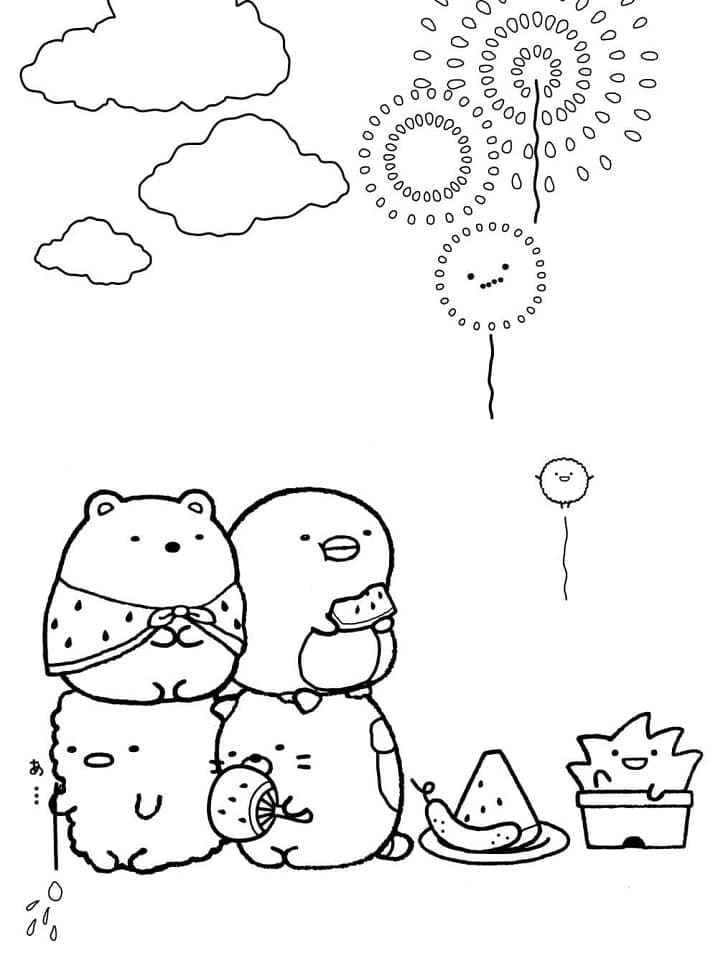 Sumikko Gurashi 16 coloring page