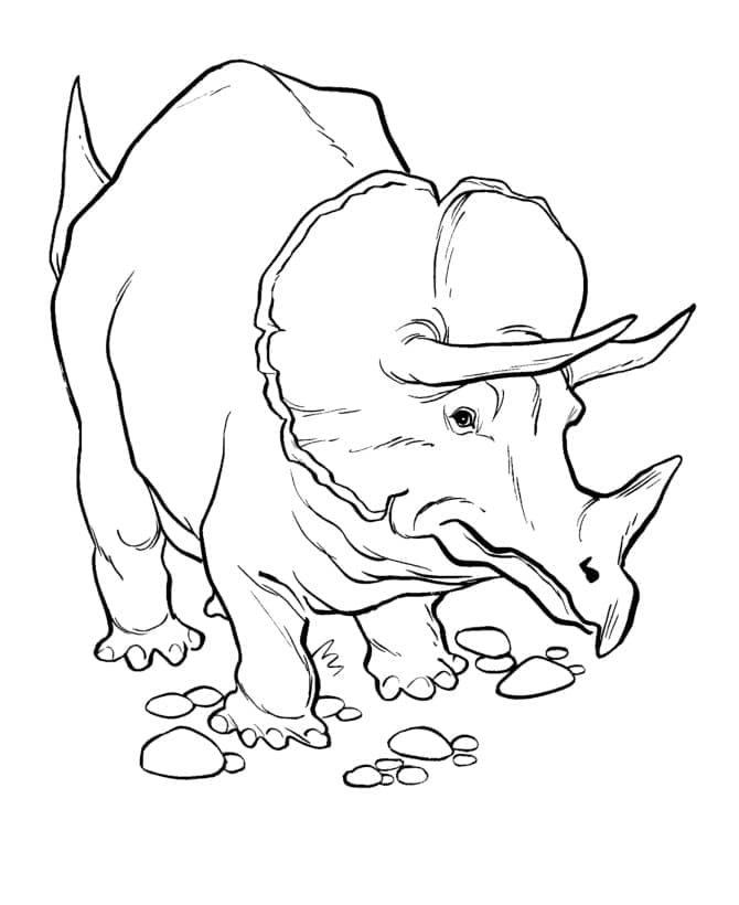 Tricératops Gratuit coloring page