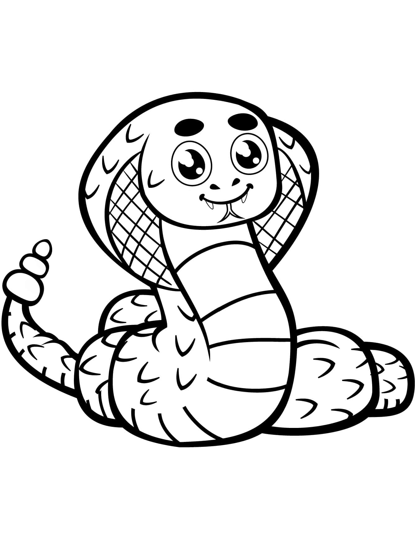 Un Cobra Très Mignon coloring page