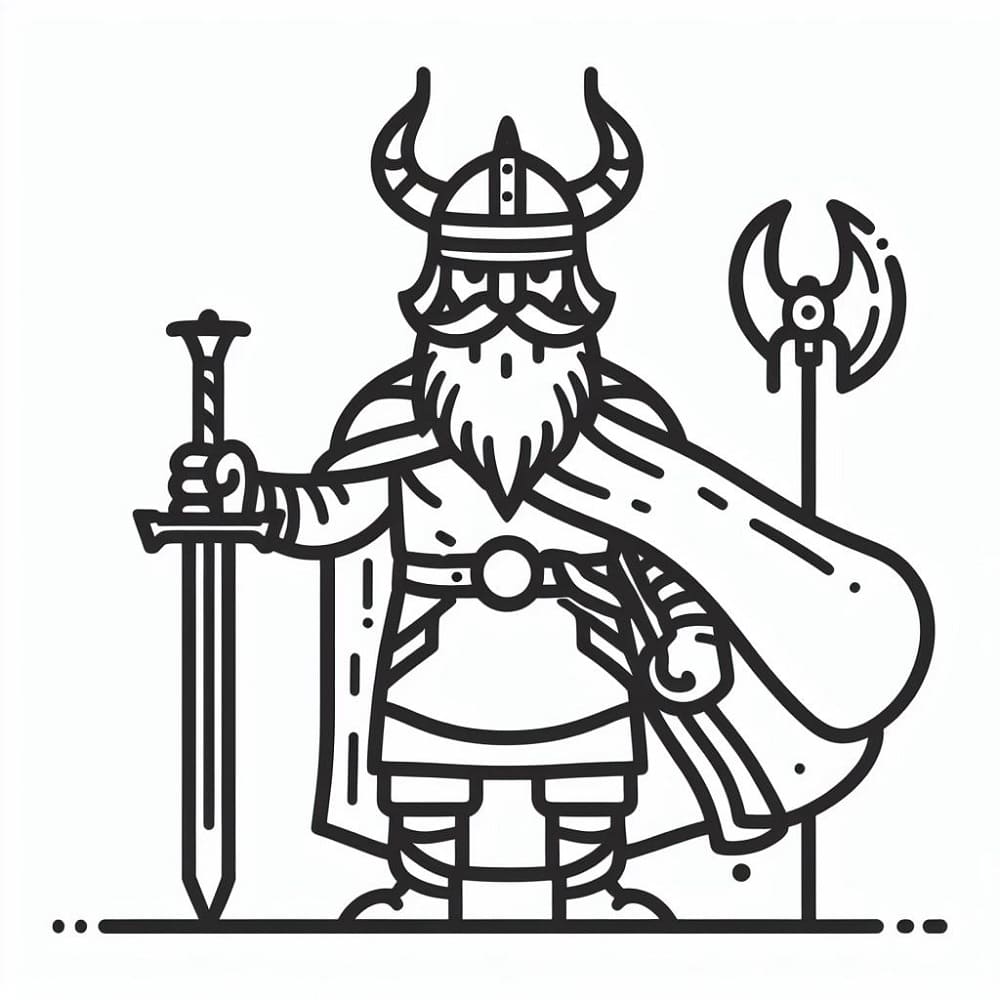 Un Guerrier Viking coloring page