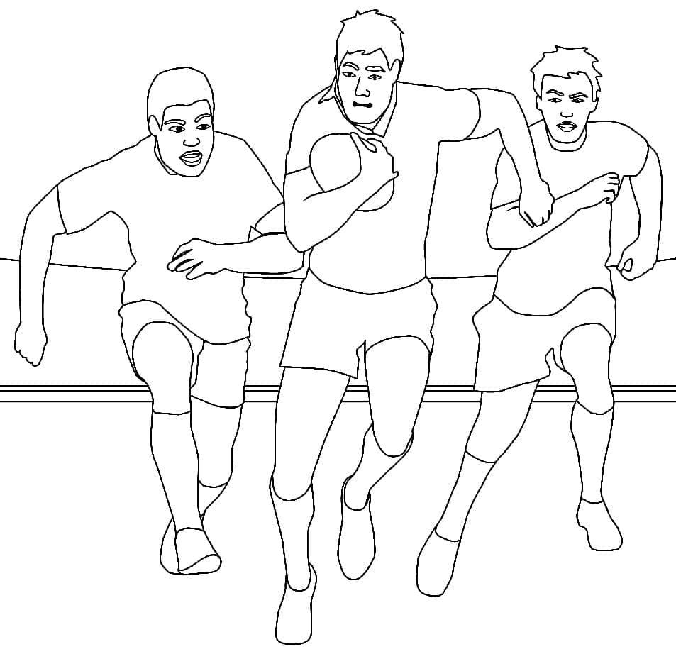 Un Match de Rugby coloring page
