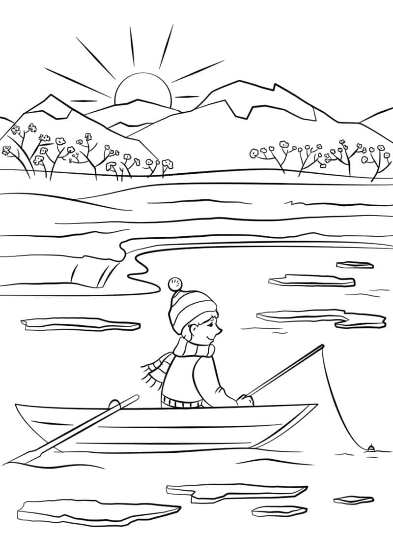 Un Pêcheur coloring page