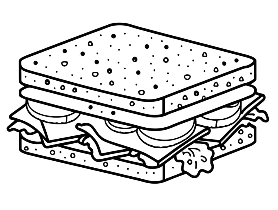 Un Sandwich coloring page