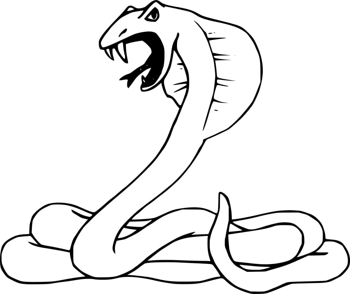 Un Serpent Cobra Royal coloring page