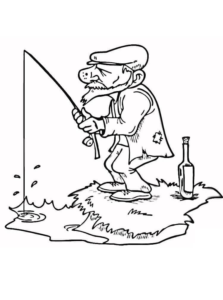 Vieux Pêcheur coloring page