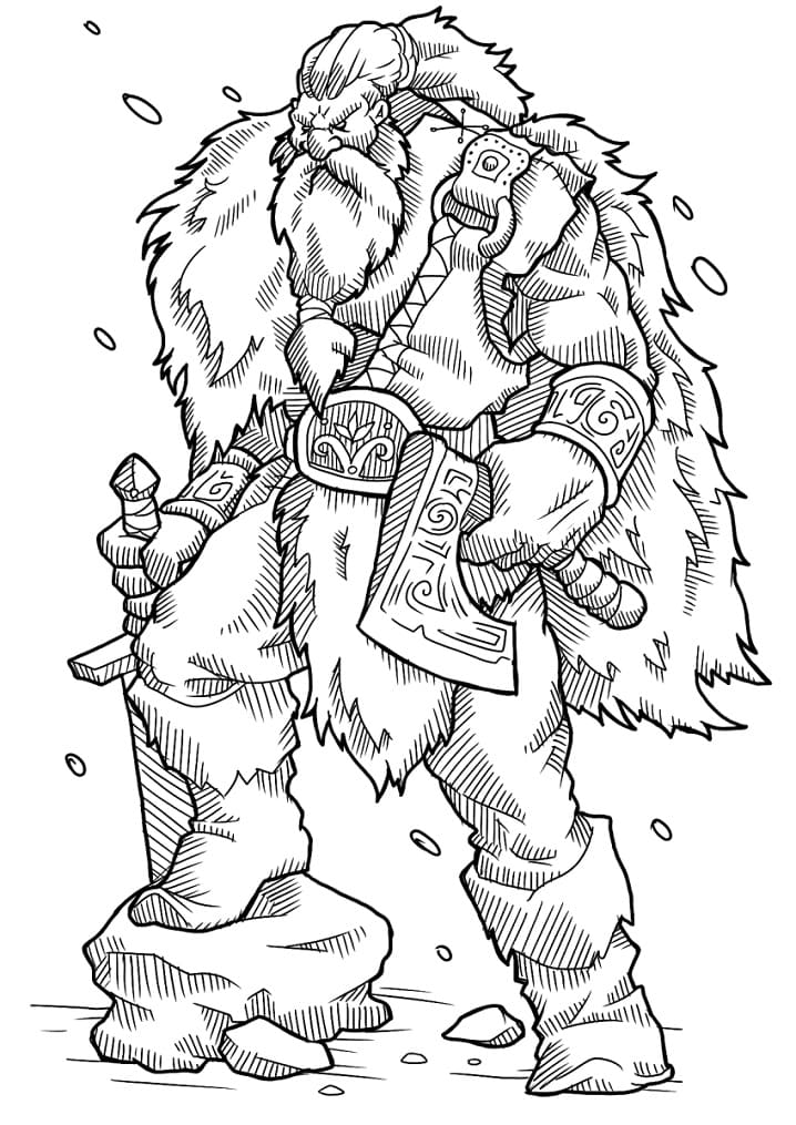 Coloriage Viking Imprimable