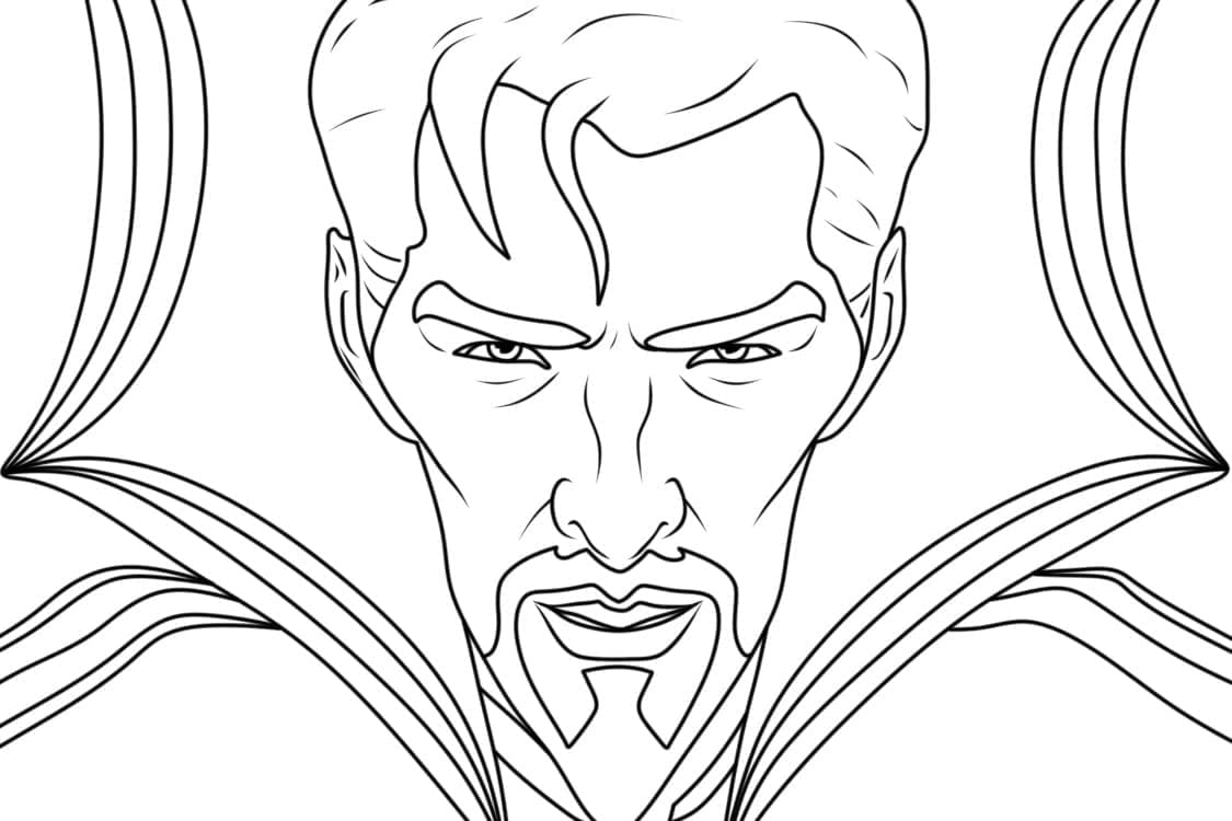 Visage de Doctor Strange coloring page