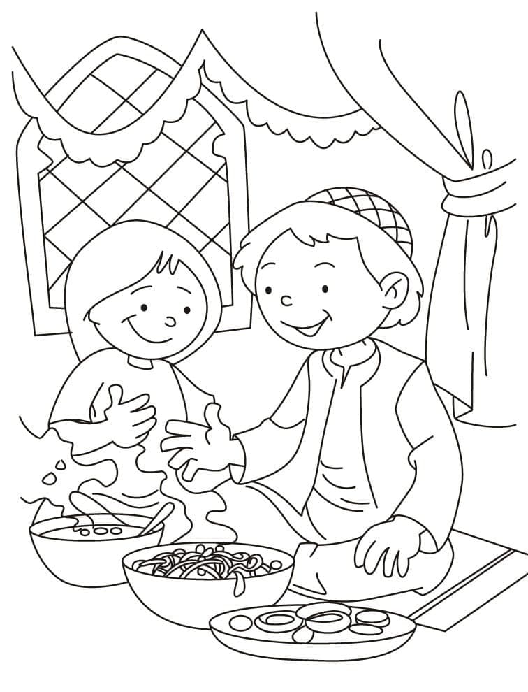 Aïd al-Fitr Pour les Enfants coloring page