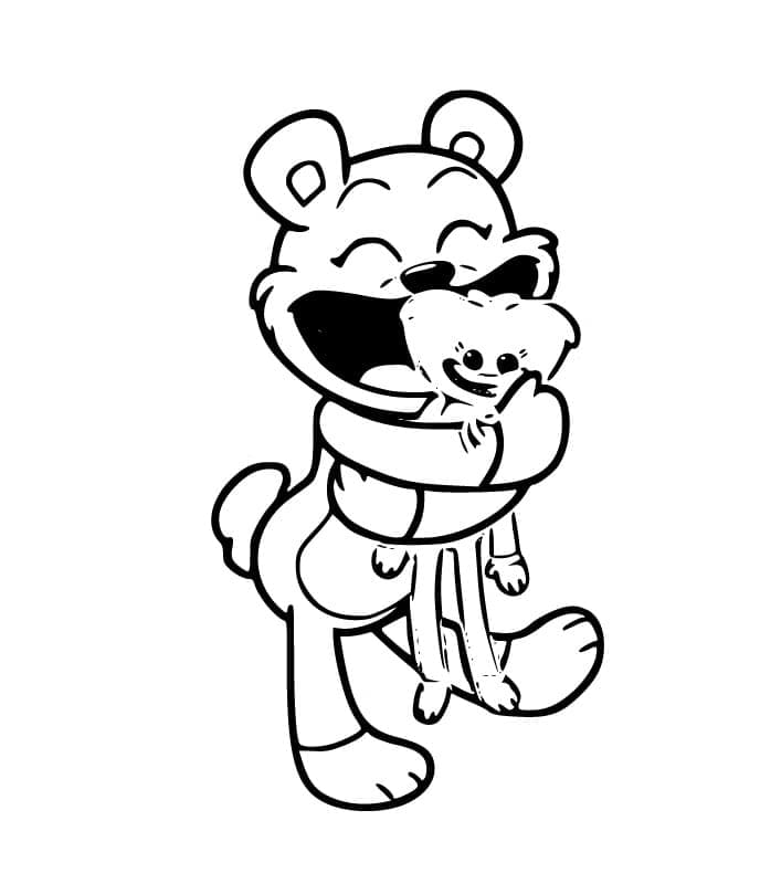 Bobby BearHug dans Smiling Critters coloring page
