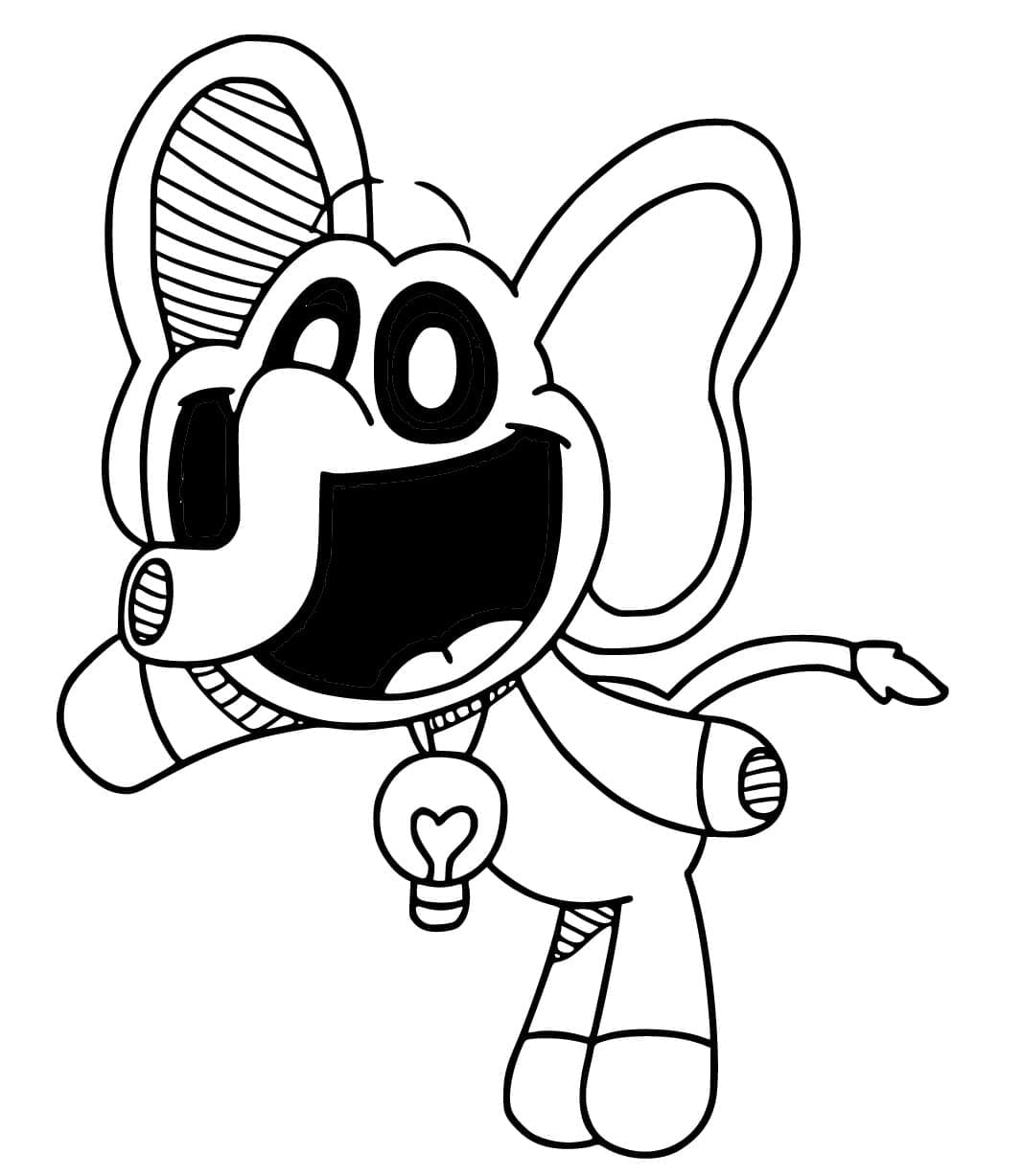 Bubba Bubbaphant Smiling Critters coloring page