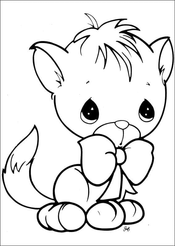 Chaton Moments Précieux coloring page
