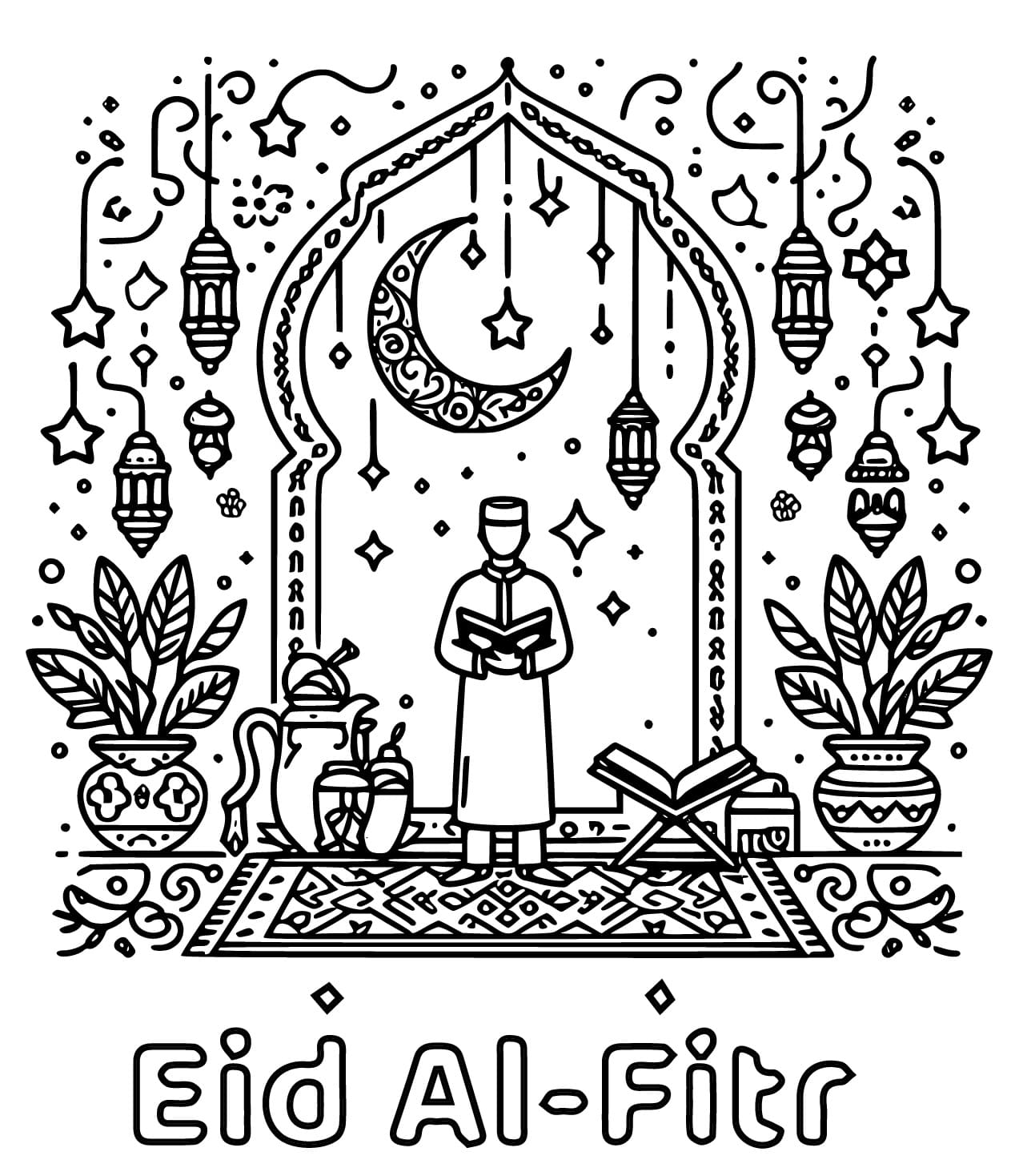 Coloriage Aïd al-Fitr (Eid al Fitr)