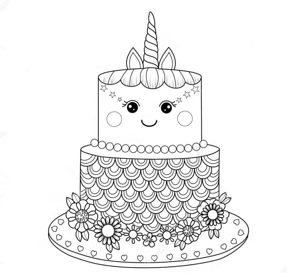 Image de Gâteau de Licorne coloring page