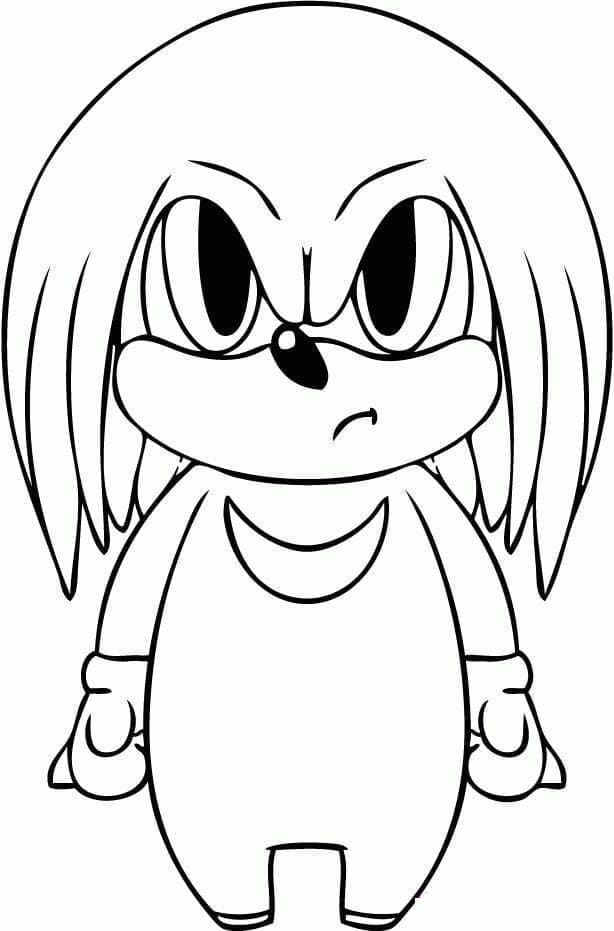 Knuckles Chibi coloring page