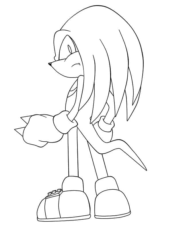 Knuckles Furieux coloring page