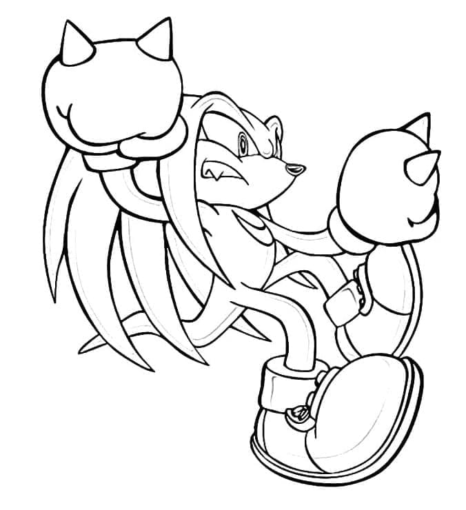 Knuckles Imprimable coloring page