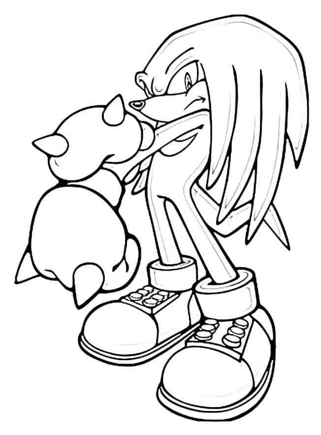 Knuckles the Echidna Imprimable coloring page
