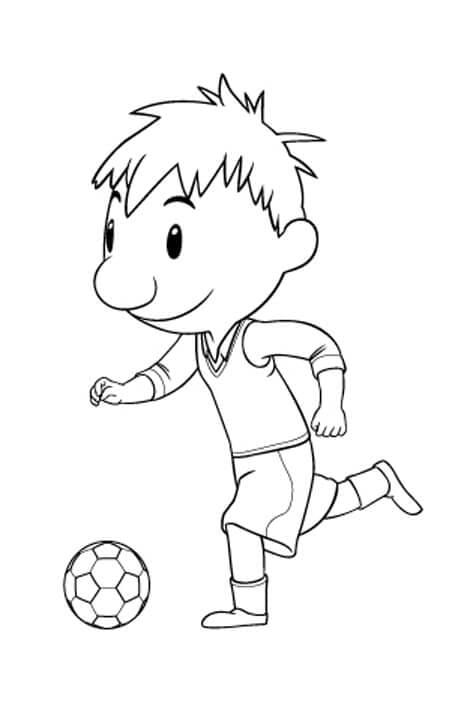 Le Petit Nicolas Joue au Football coloring page