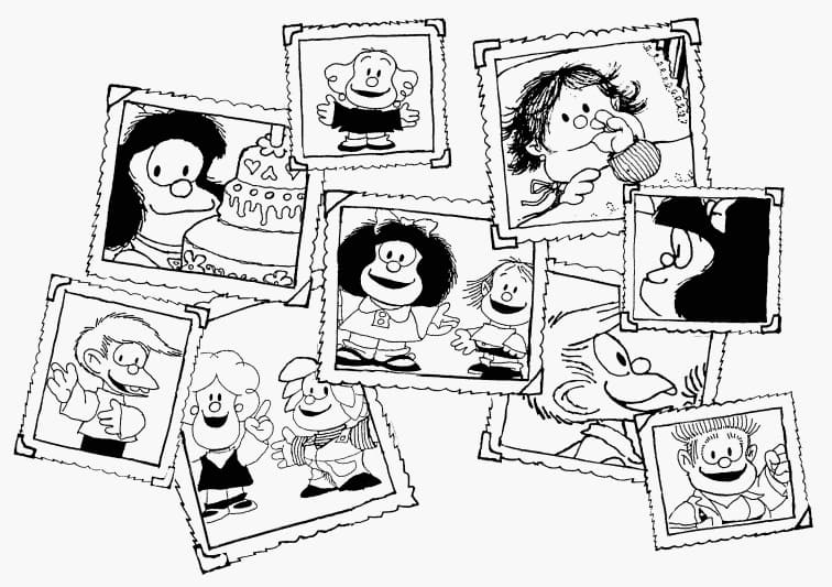 Coloriage Les Photos de Mafalda