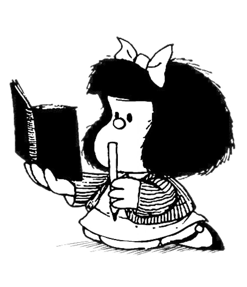 Mafalda Curieuse coloring page