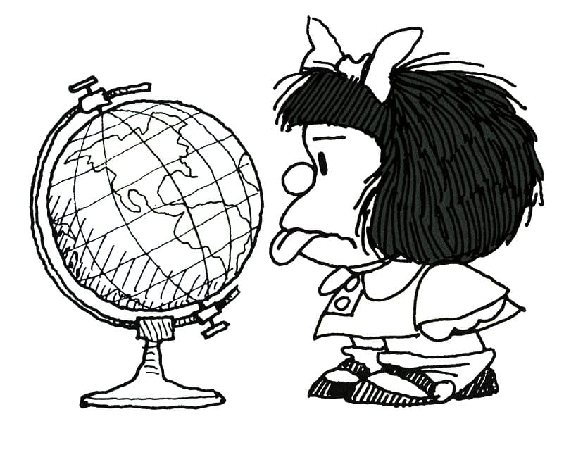 Coloriage Mafalda Grincheuse