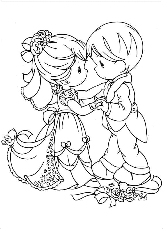 Mariage Moments Précieux coloring page