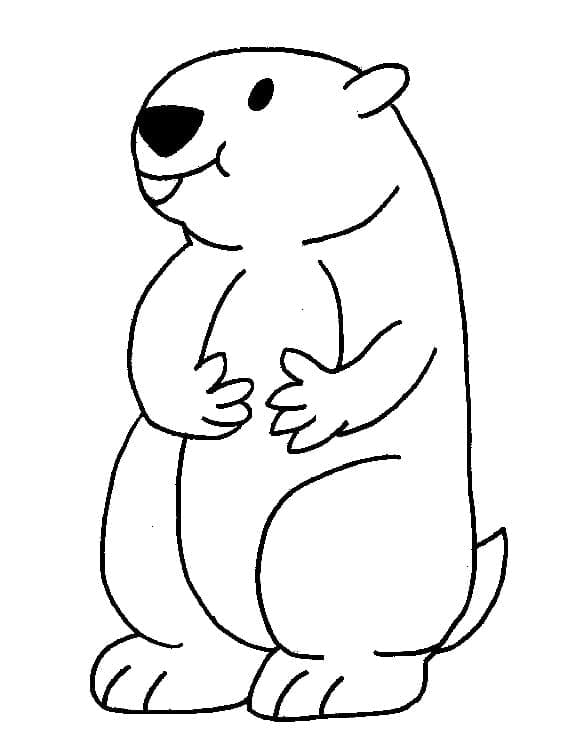 Marmotte Facile coloring page