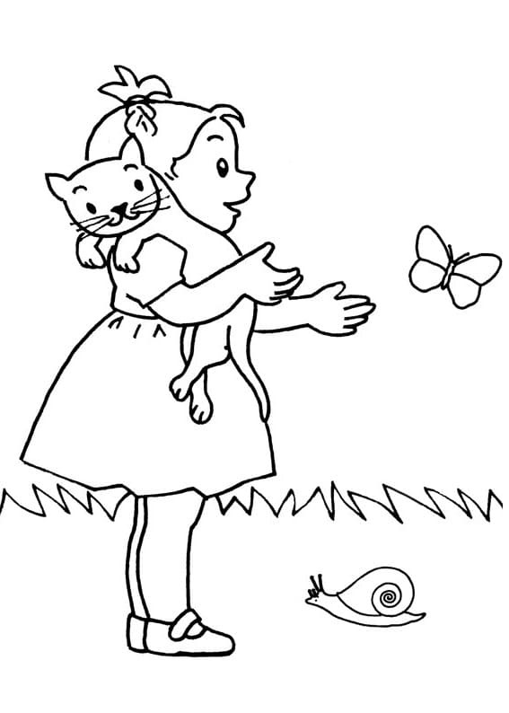 Mimi Cracra et les Animaux coloring page