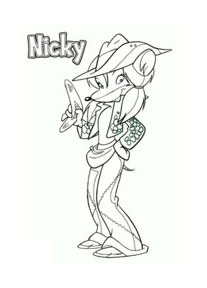 Nicky de Geronimo Stilton coloring page