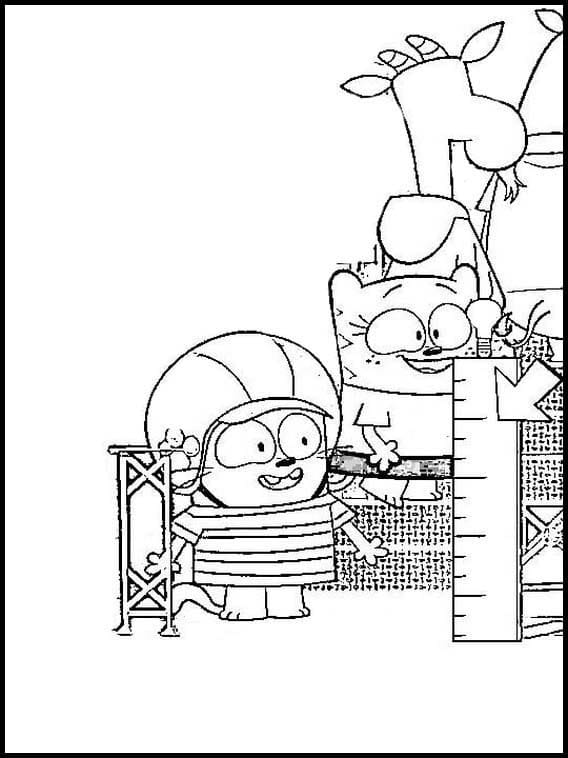 Ollie et Moon 8 coloring page