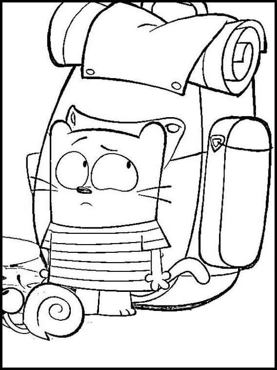 Ollie et Moon Imprimable coloring page