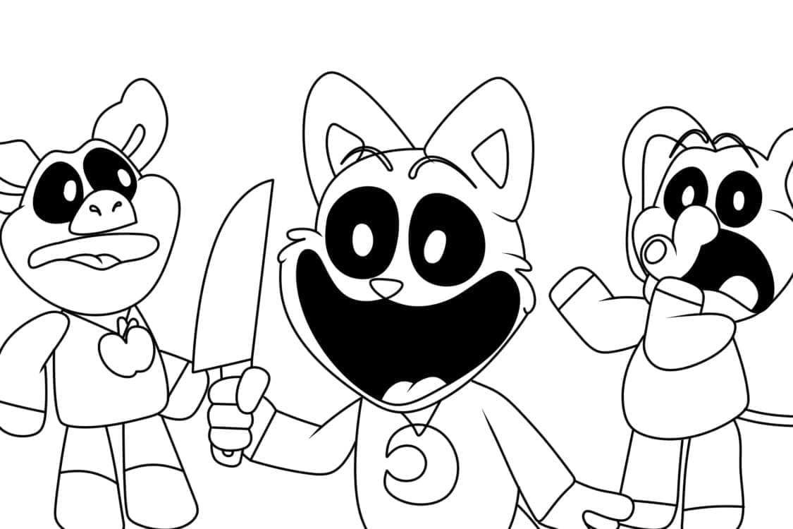 Smiling Critters Poppy Playtime coloring page
