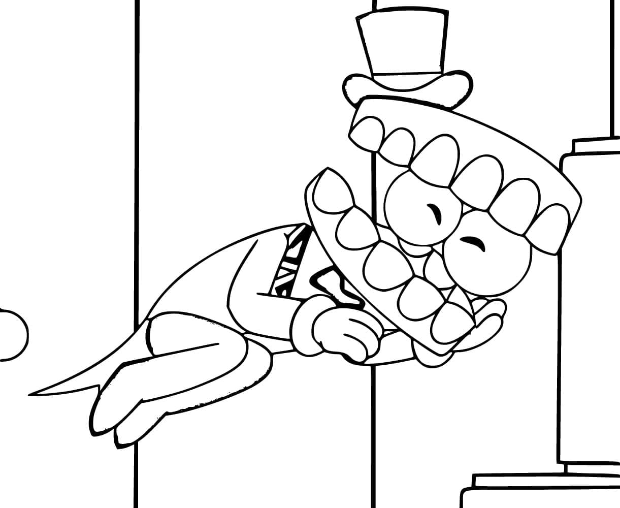 Caine dans The Amazing Digital Circus coloring page
