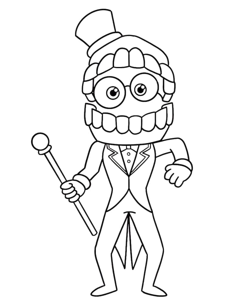 Caine de The Amazing Digital Circus coloring page