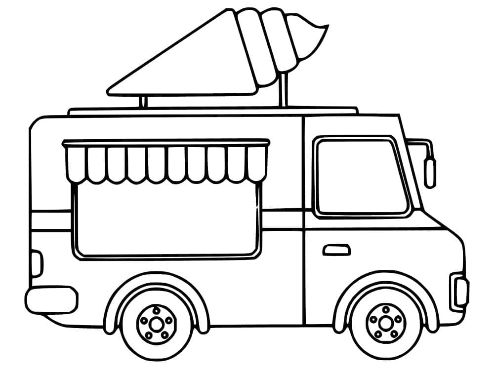 Camion de Crème Glacée 5 coloring page