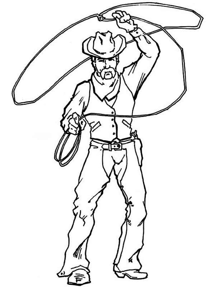 Cowboy 1 coloring page
