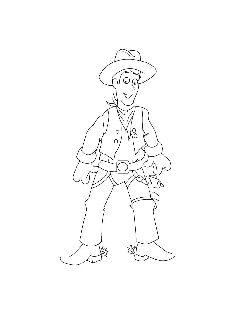 Cowboy 3 coloring page