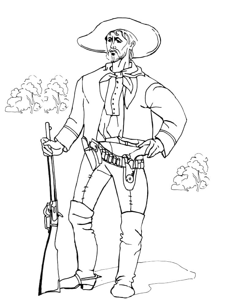 Cowboy 4 coloring page