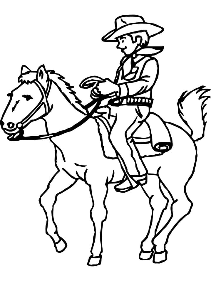 Cowboy Imprimable coloring page
