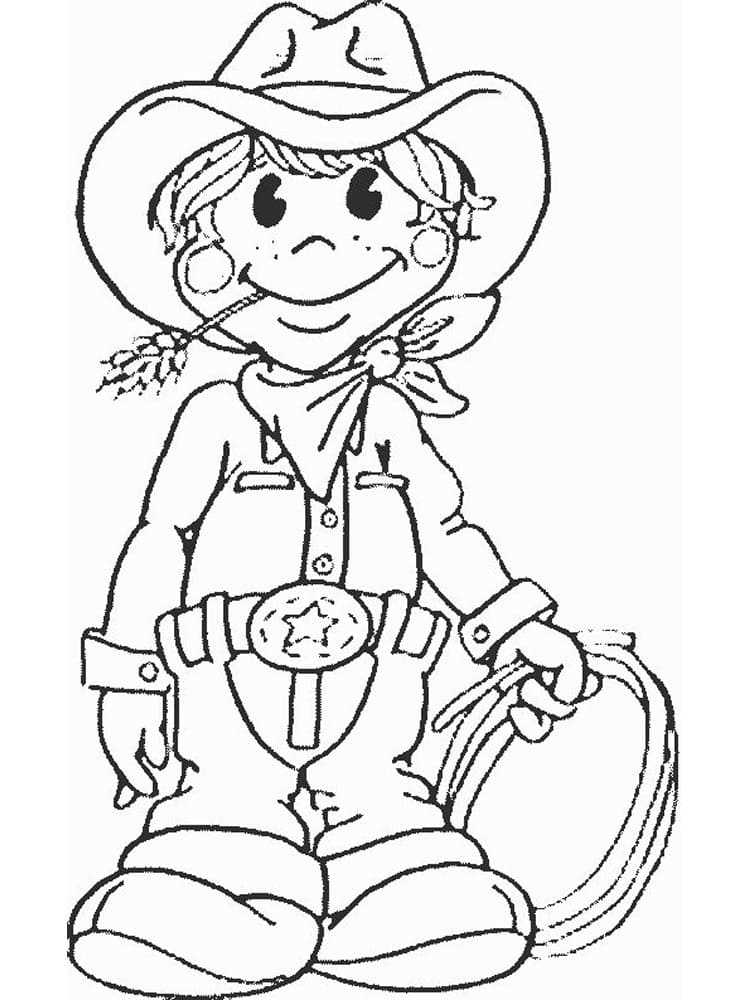 Cowboy Mignon coloring page