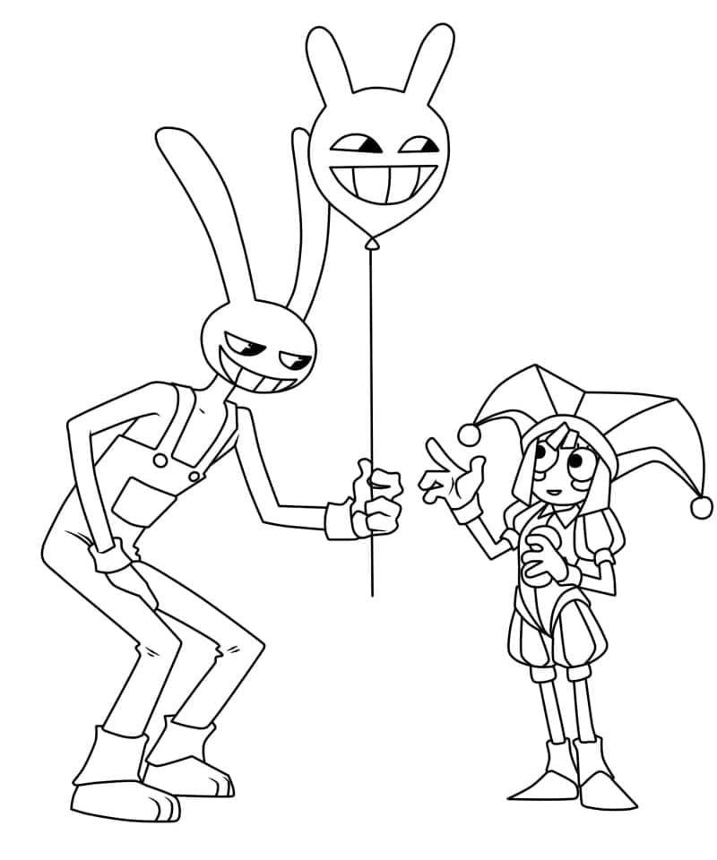 Coloriage Jax Et Pomni De The Amazing Digital Circus T l charger Et Coloriage Jax Et Pomni De The Amazing Digital Circus T l charger Et