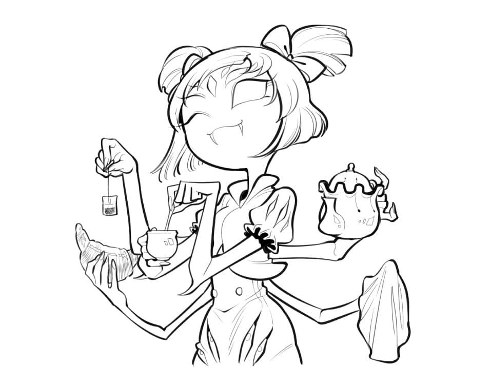 Muffet Undertale coloring page